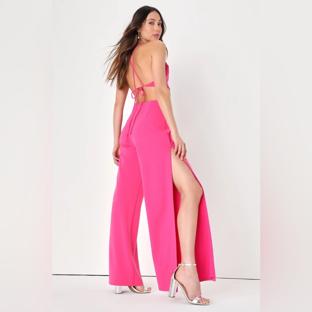 Lulu's Two Piece Jumpsuit, Pink, Size S - Picture 2 of 8